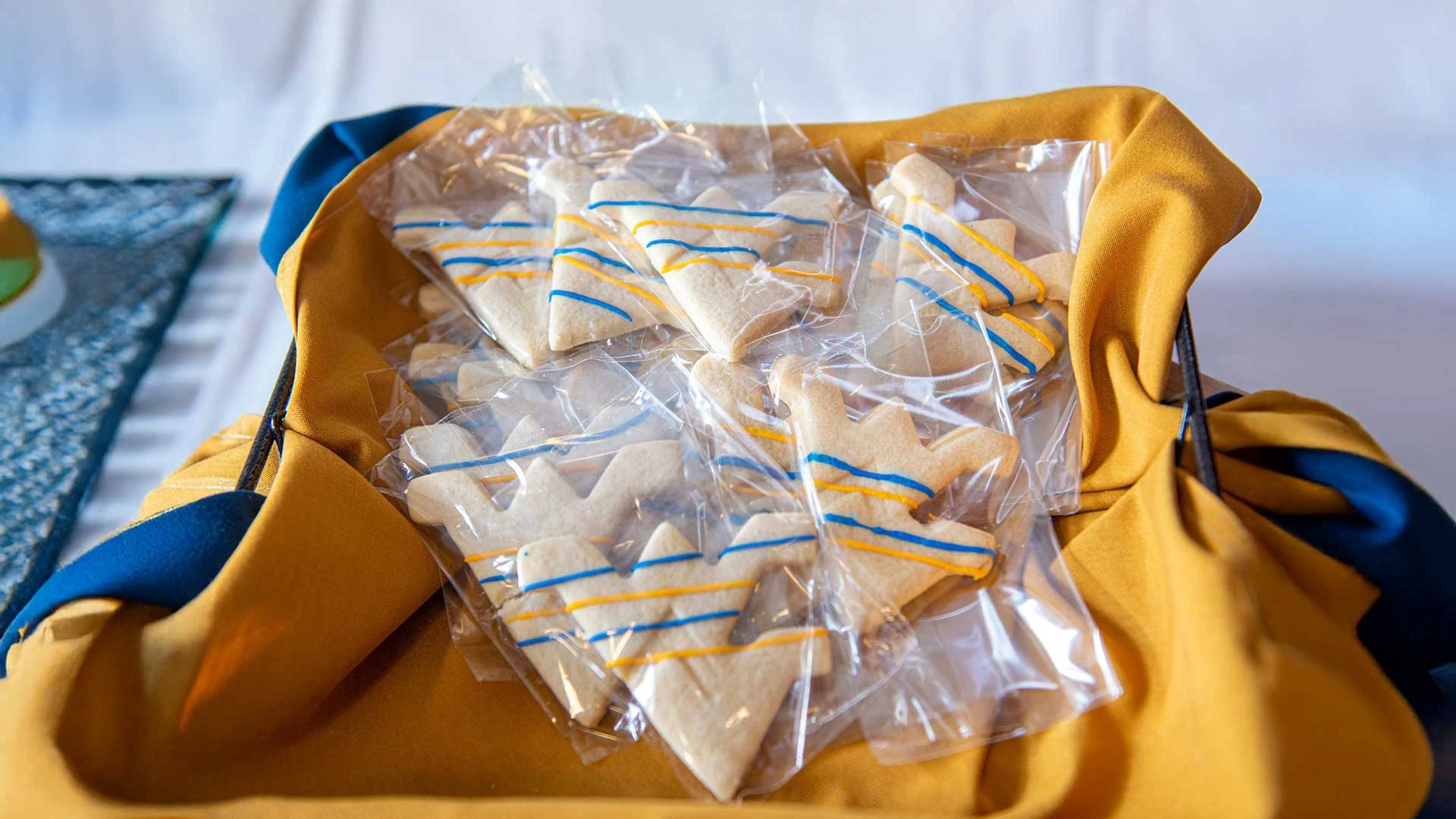 Individually wrapped WV cookies in basket